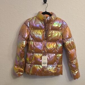 Fabletics NWT Women's Shimmering Iridescent Puffer Jacket